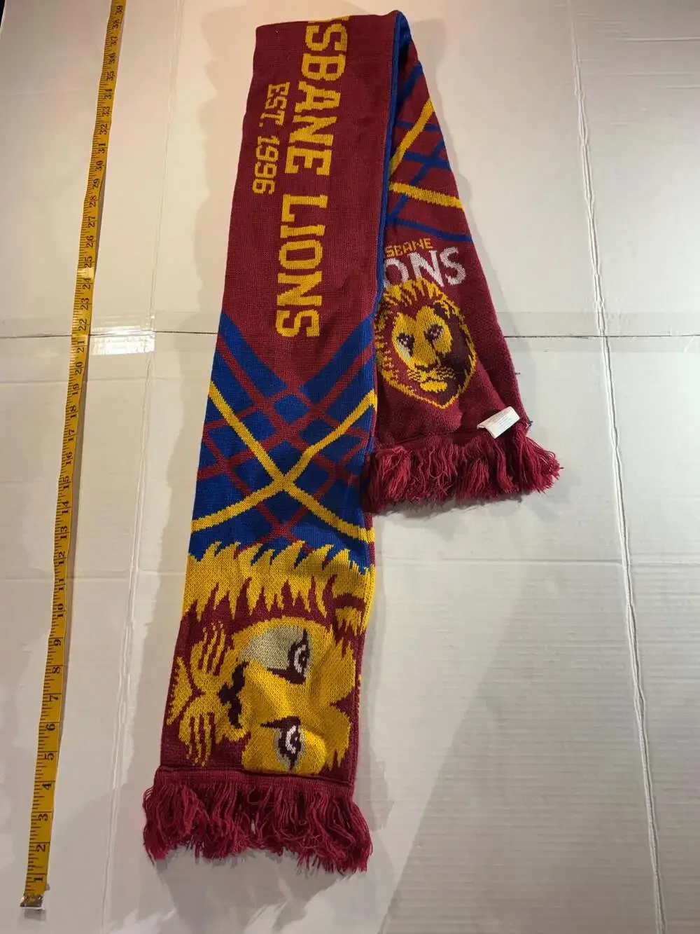 AFL Brisbane Lions Est. 1996 Official Supporter Knit Scarf